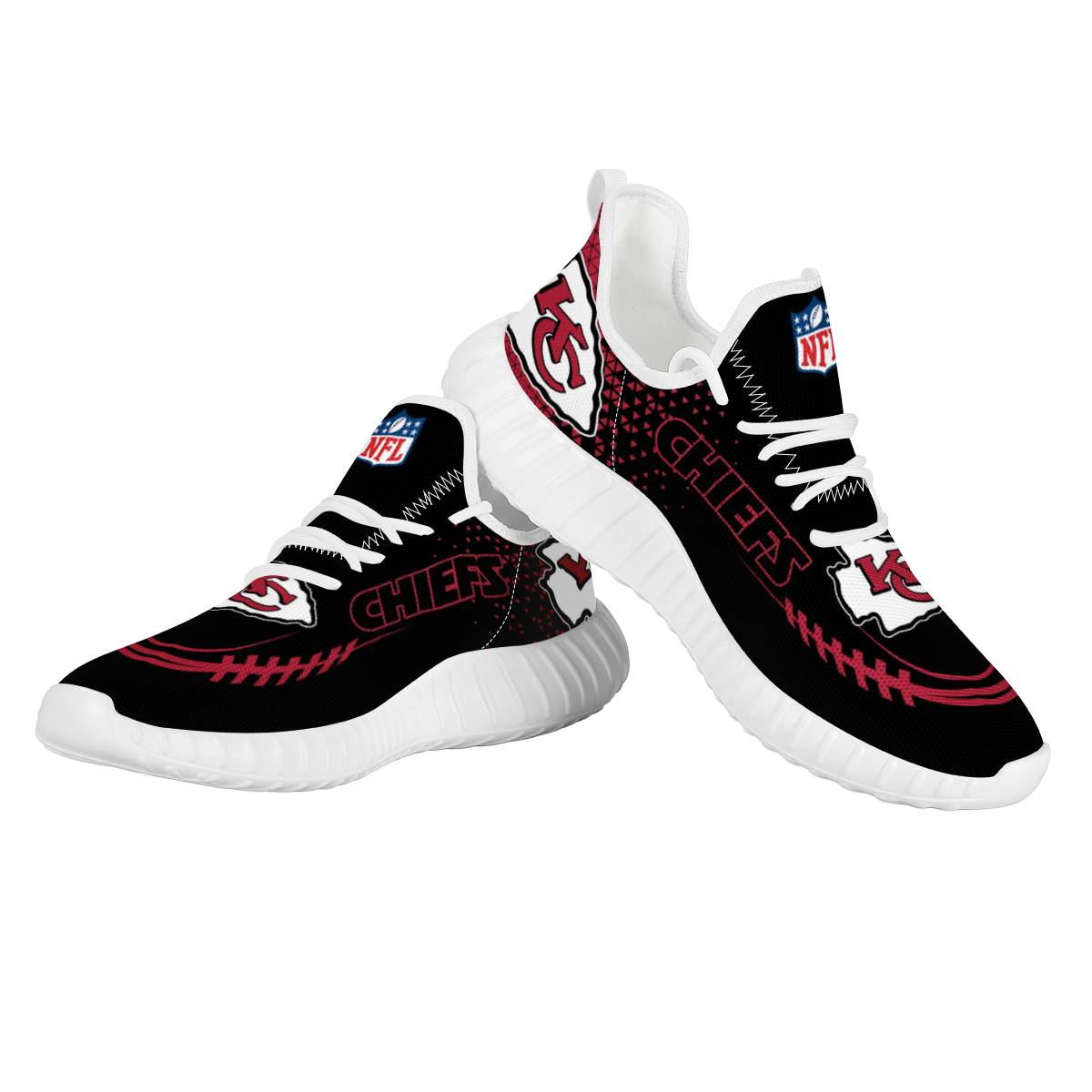 Women's Kansas City Chiefs Mesh Knit Sneakers/Shoes 014
